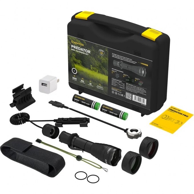 Фонарь с набором охотника ARMYTEK PREDATOR PRO MAGNET USB EXTENDED SET WHITE F07302C Фонарь с набором охотника ARMYTEK PREDATOR PRO MAGNET USB EXTENDED SET WHITE F07302C